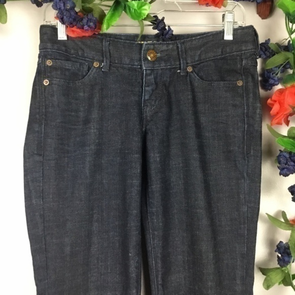 LIKE NEW EXPRESS ZELDA SKINNY Dark Wash Jeans Size 4 x 33 - Picture 4 of 14